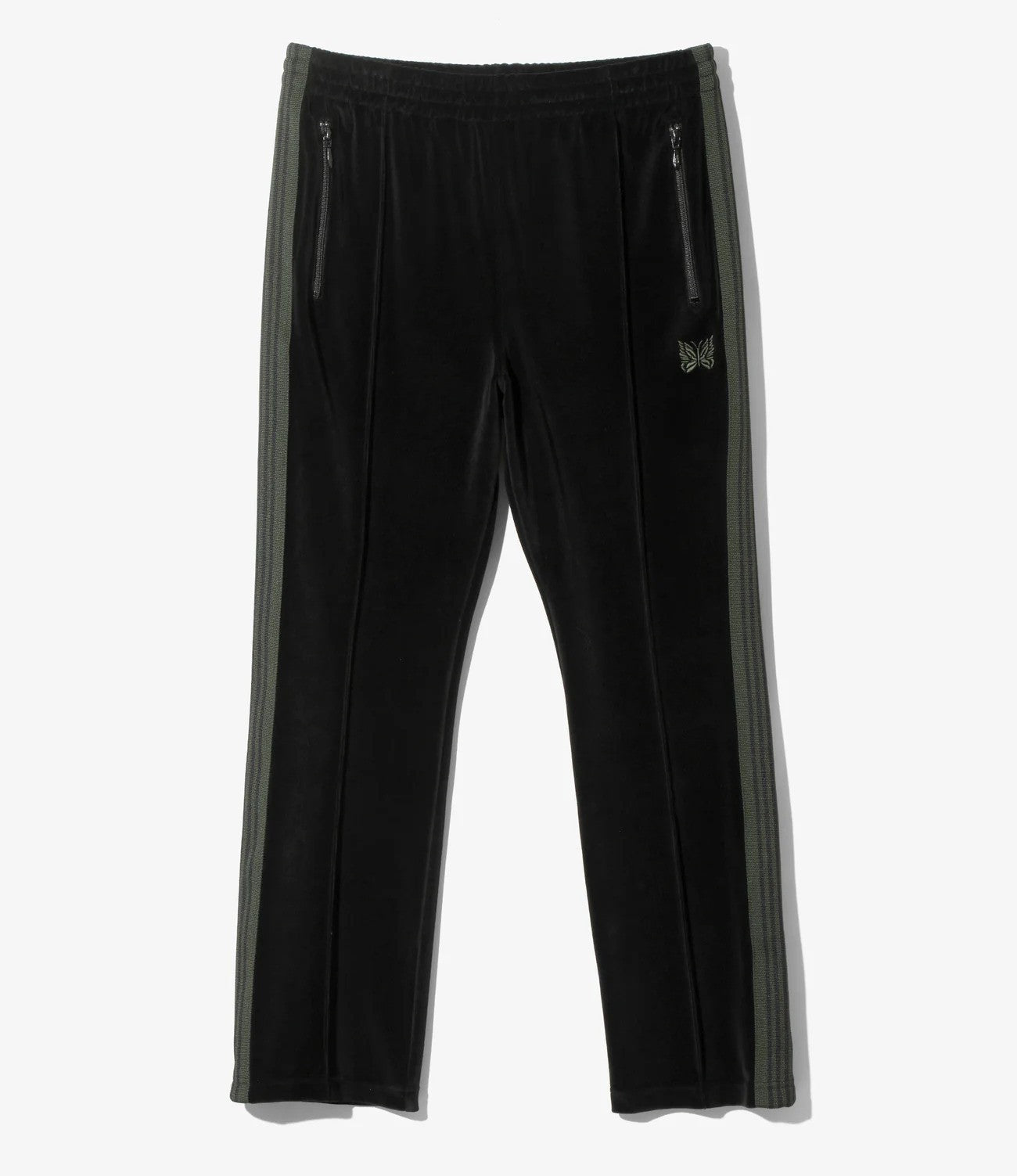 Needles C/Pe Velour Narrow Track Pant - Black | Garmentory