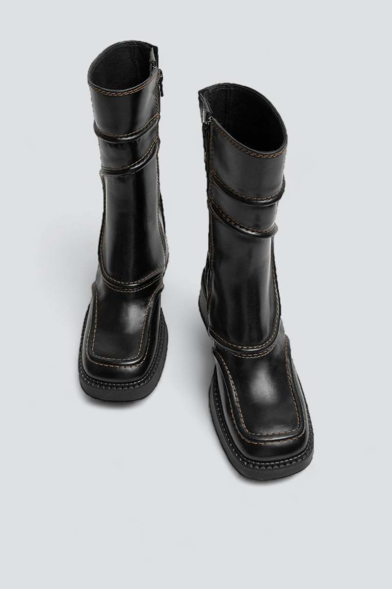 【関税込み】Miista ブラック Malene ブーツ Malene Black & Brown Ankle Boots | Miista