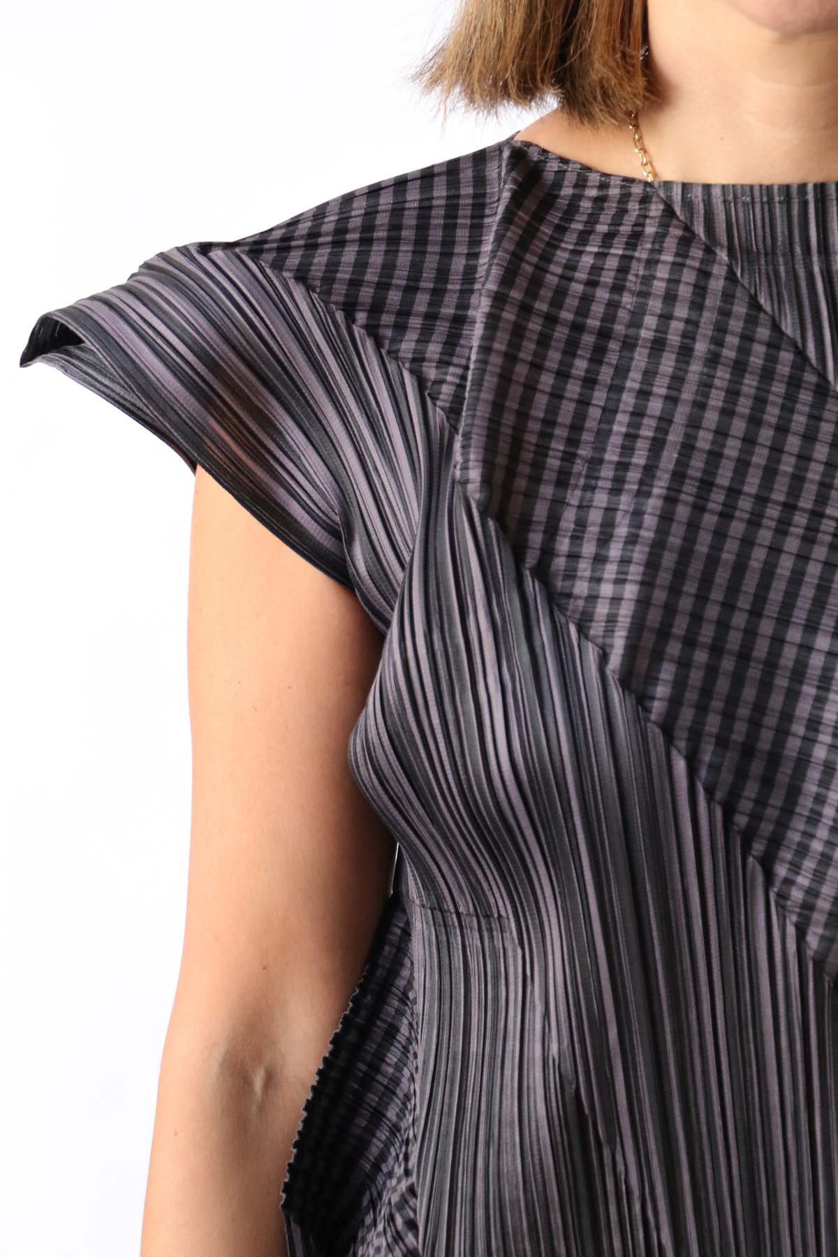 Pleats Please Issey Miyake Cosmic Rays Dress - Gray | Garmentory