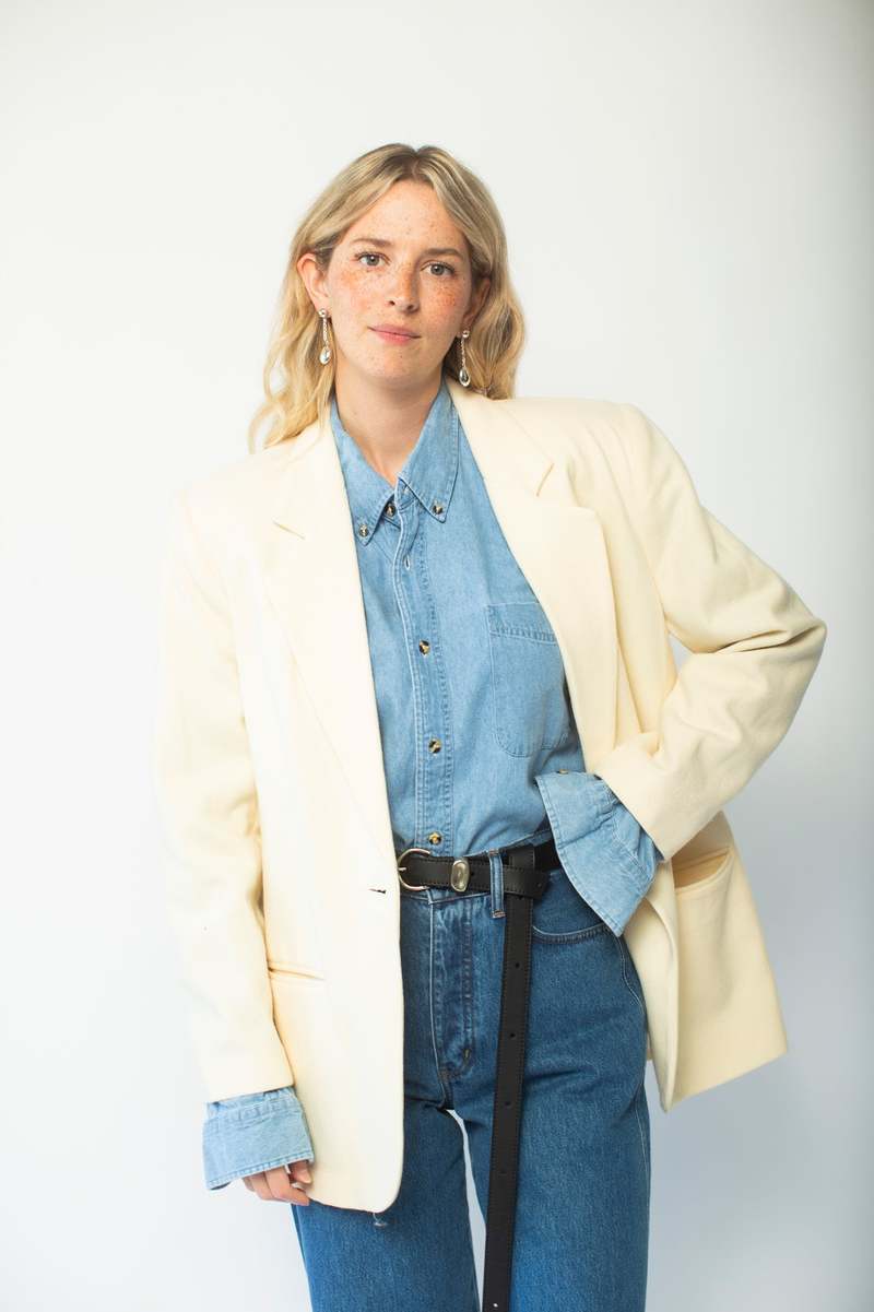 Vintage Wool Blazer - Cream