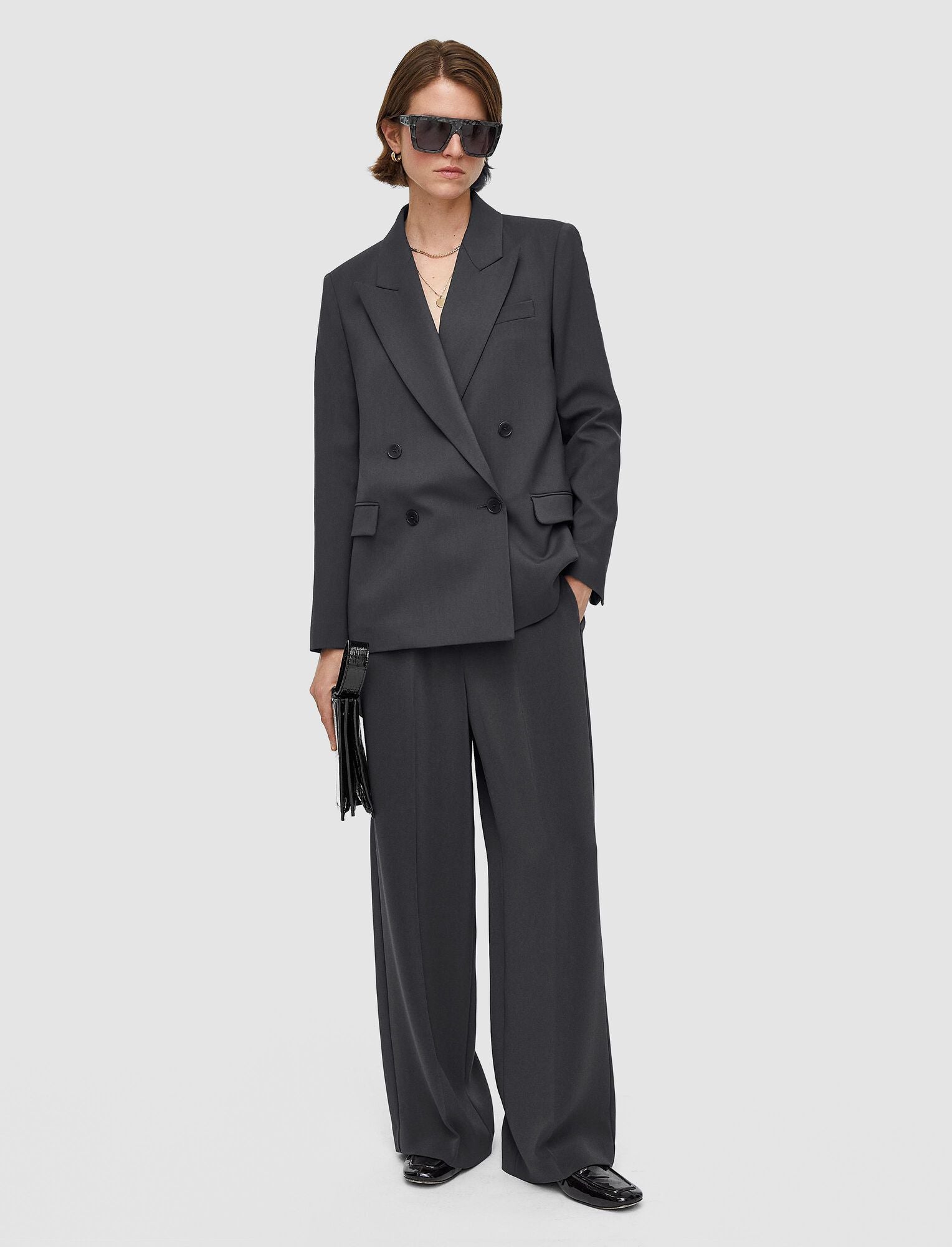 Joseph Jaden Wool Stretch Blazer - Slate | Garmentory