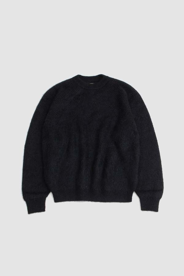 Batoner Pure Mohair Signature Crew Neck - Black | Garmentory