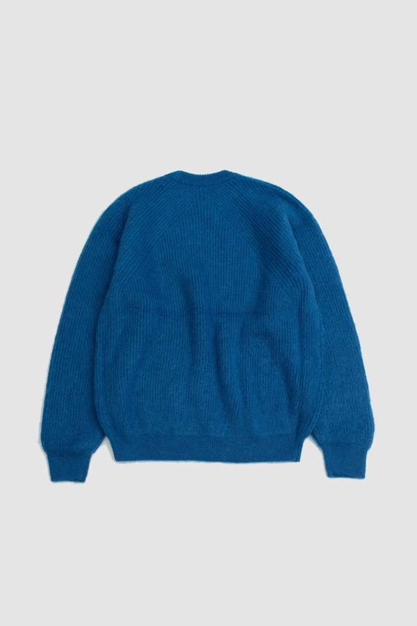 Batoner Pure Mohair Signature Crew Neck - Blue | Garmentory