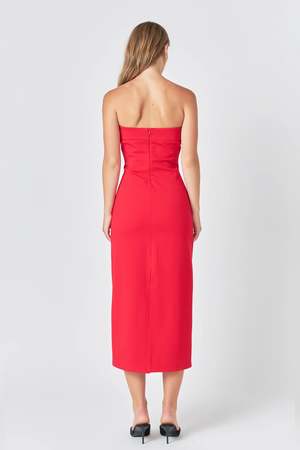 knee length dresses for ladies Perfect Day Satin Midi Dress Blush