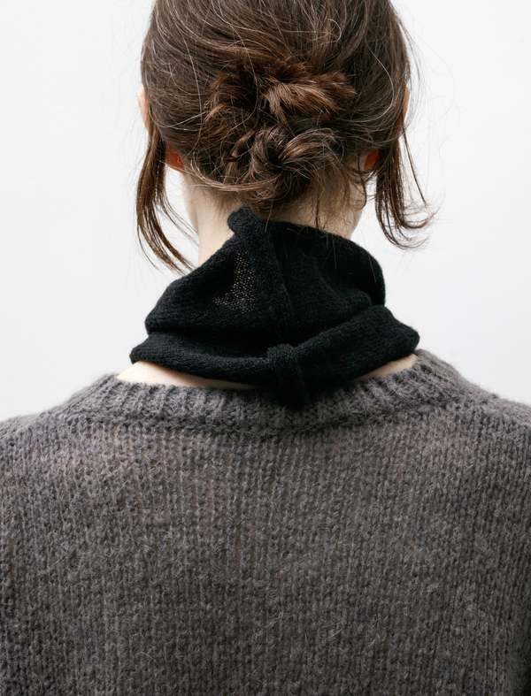 Our Legacy Fuzzy Alpaca Miniature Scarf - Black | Garmentory