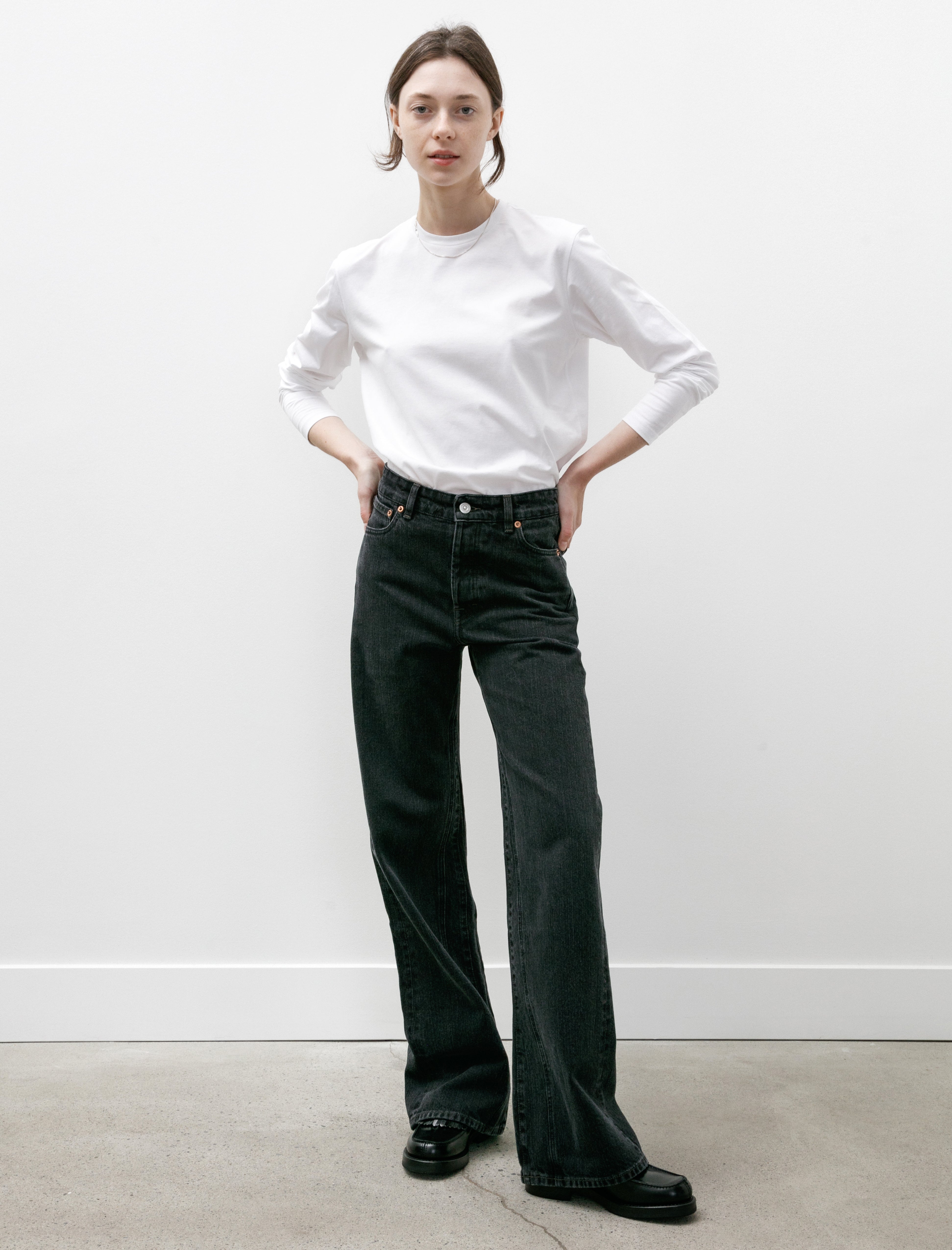 ボトムスその他 Our Legacy Treble Cut Real Black Chain Twill (W) Our Legacy Treble Cut Real Black Chain Twill jeans - Black