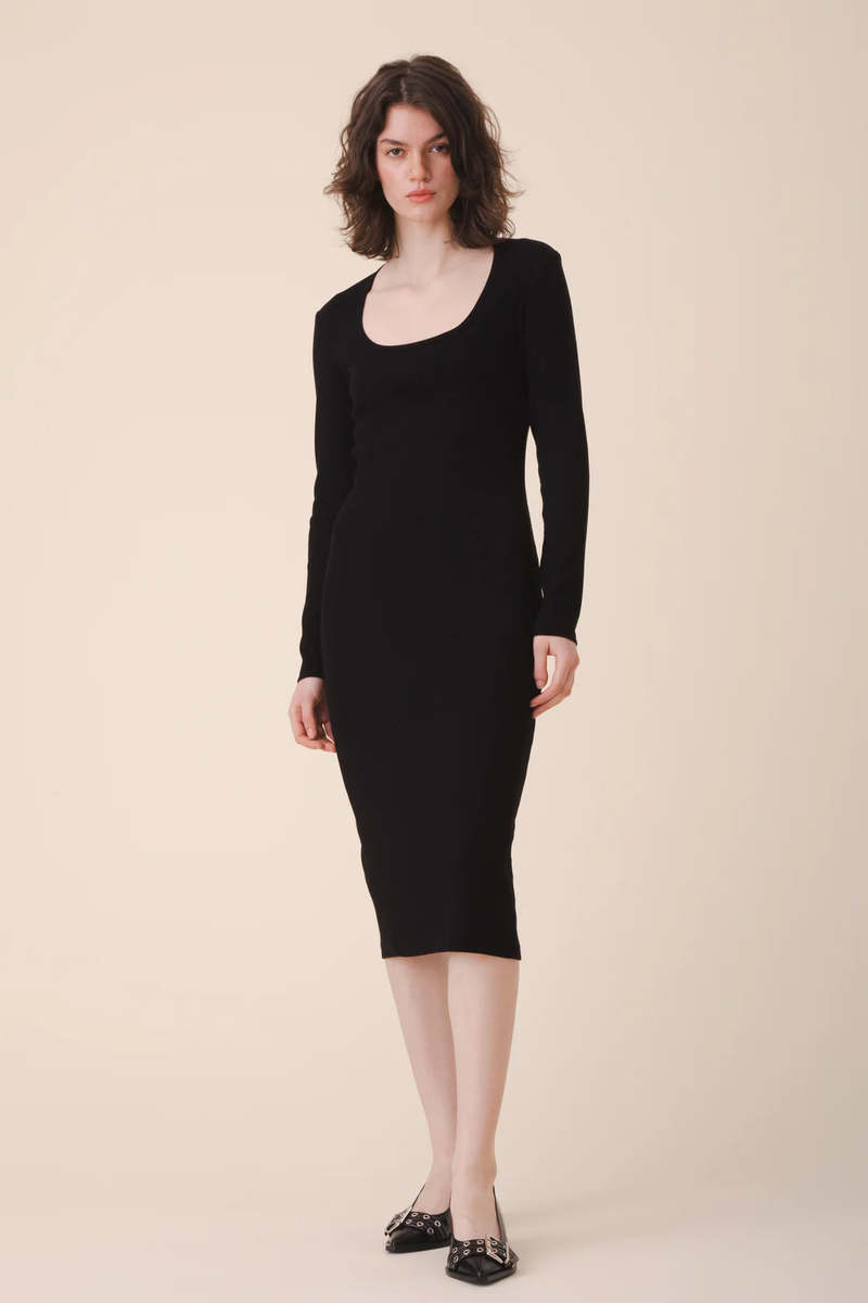 uo florentina prairie midi dress Florentine Dress in Black Prairie Underground