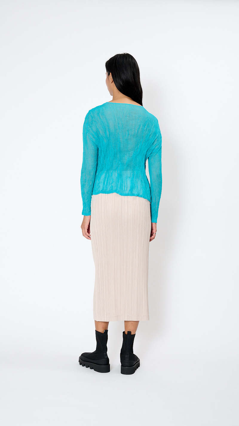 ISSEY MIYAKE CHIFFON TWIST プリーツ カーディガン CHIFFON TWIST BK/WT Cardigan Black – The official ISSEY