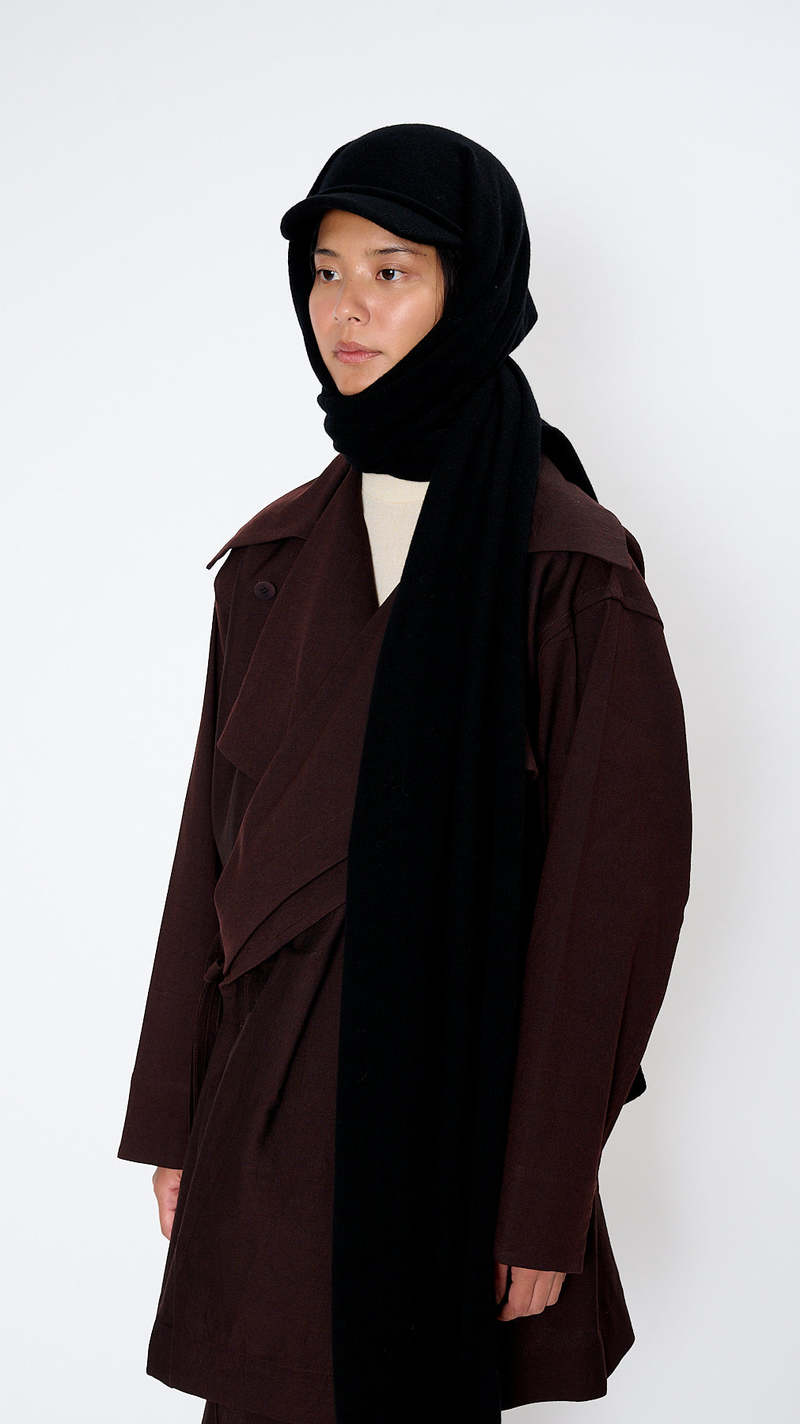 スカーフ ISSEY MIYAKE Woman Scarf Black IM56AD101 15 TURBINE SCARF – ISSEY MIYAKE ONLINE STORE