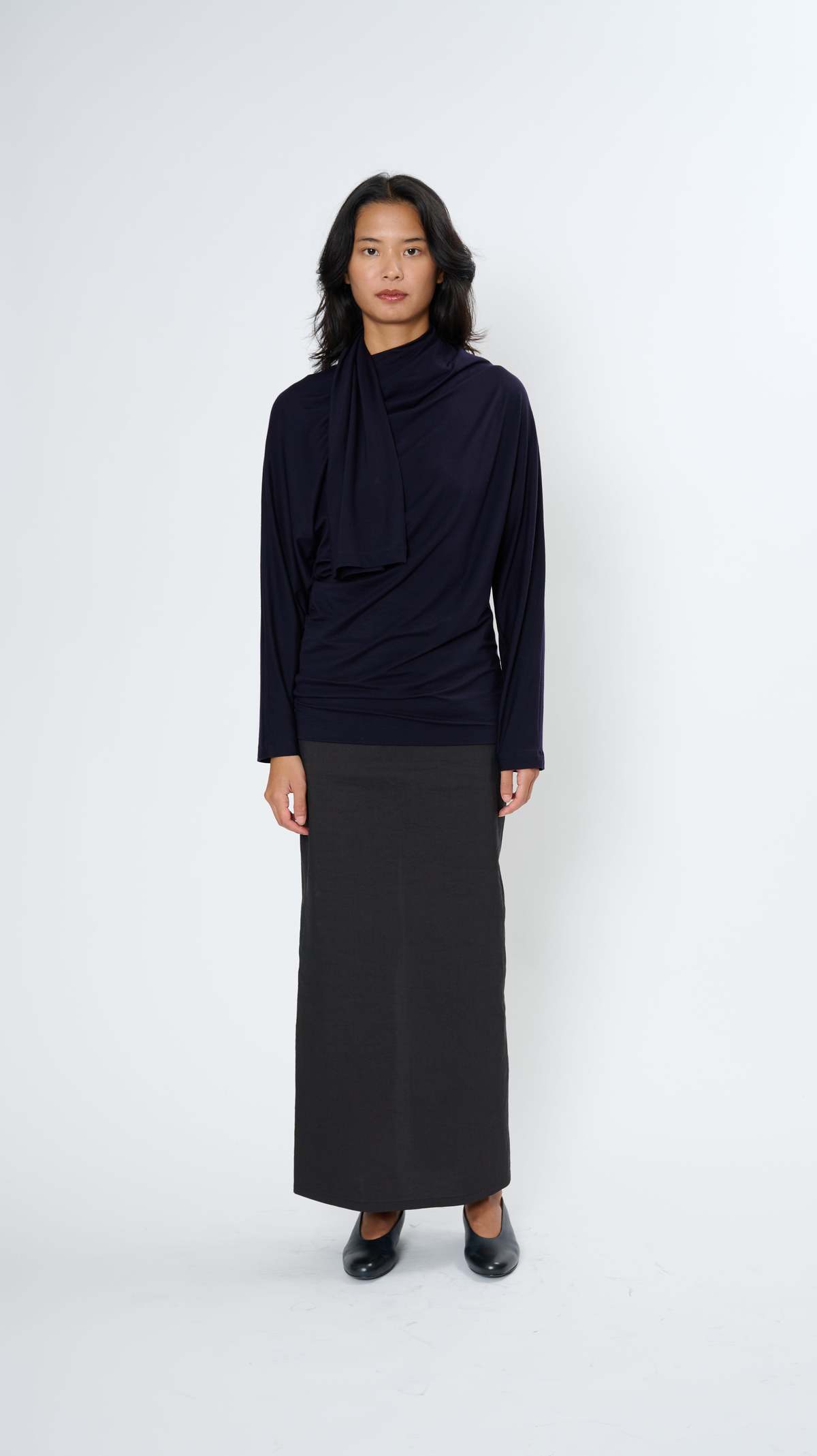 Issey Miyake Wind Smooth Jersey Shirt - Midnight Navy | Garmentory