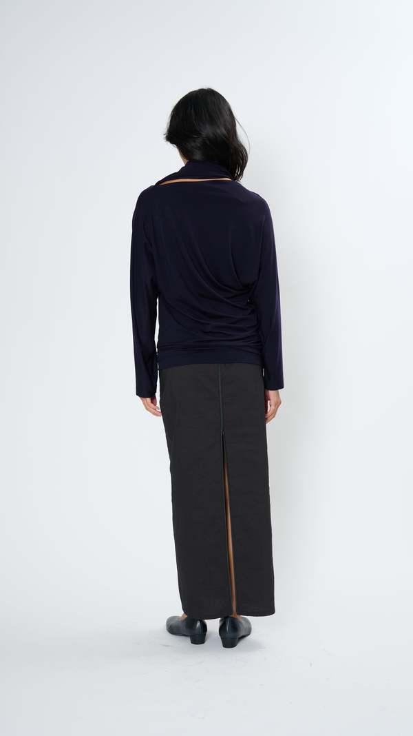 Issey Miyake Wind Smooth Jersey Shirt - Midnight Navy | Garmentory
