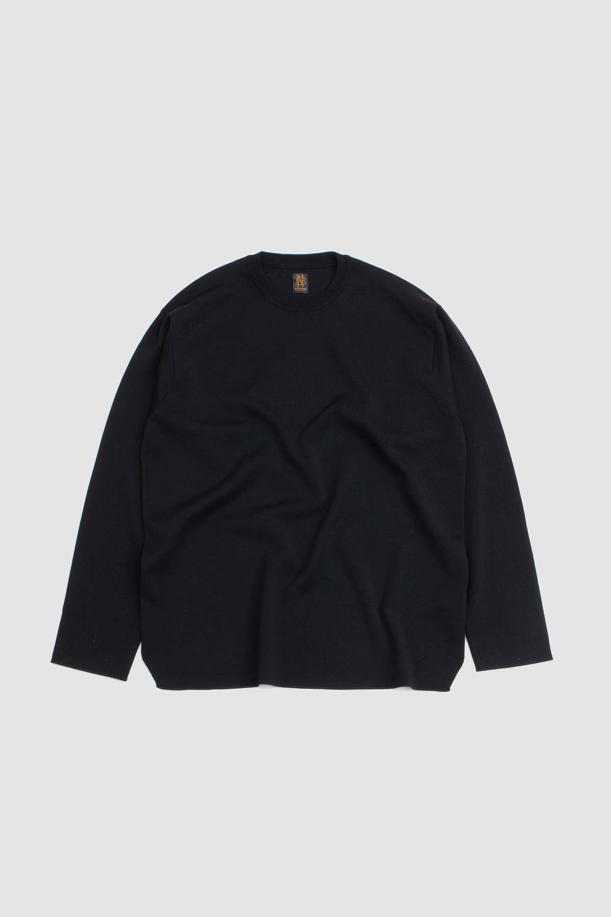 Batoner 32 Gauge Smooth Wool Crew Neck - Black | Garmentory
