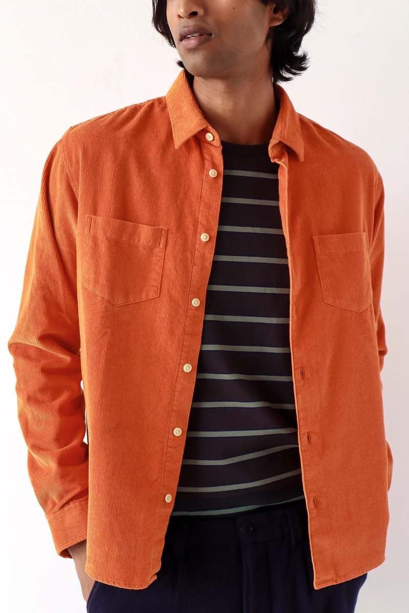Far Afield Classic Corduroy Shirt - Burnt Orange Far Afield Classic Corduroy Shirt - Burnt Orange