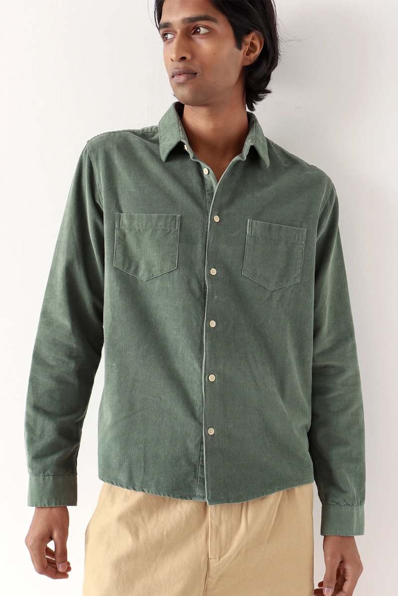 Far Afield Classic Corduroy Shirt - Sage