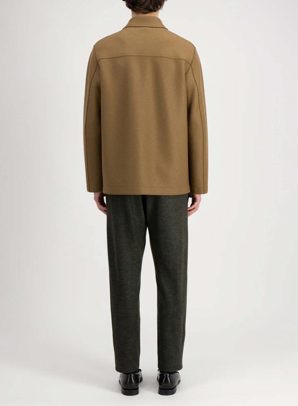 Harris Wharf London Pressed Wool Utility Jacket Shortbread