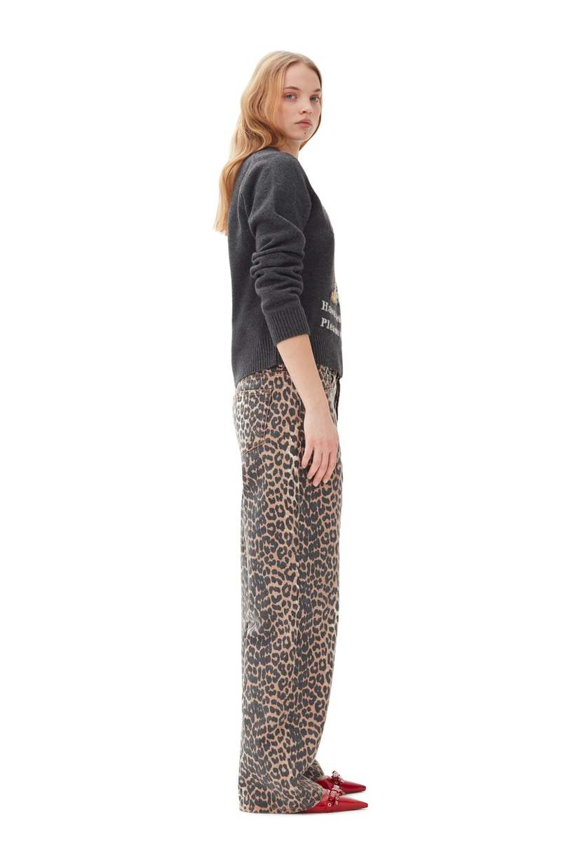 Ganni Izey Jeans - Leopard | Garmentory