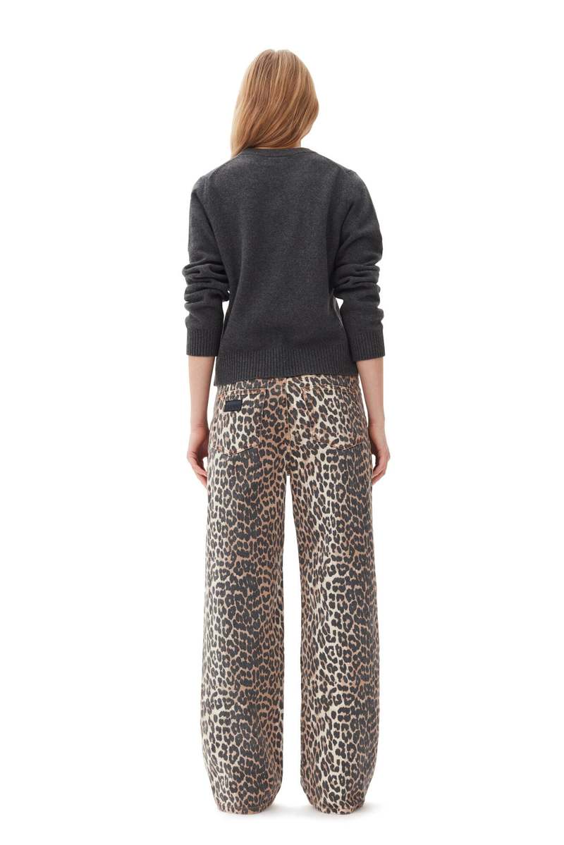 【関税&送料込】Ganni Animal Jeans Izey Ganni Izey Jeans - Leopard | Garmentory
