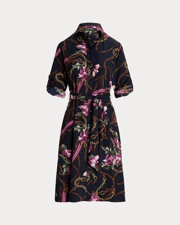 Lauren Ralph Lauren Karalynn Long Sleeve Day Dress - Navy Multi | Garmentory