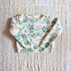 Kids Bonjour Knit Jumper - Green Flowers Tapestry - Thumbnail 3