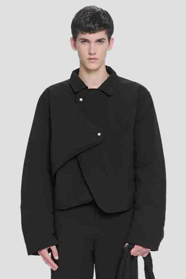 Heliot Emil Concordance Puffed Shirt - Black | Garmentory