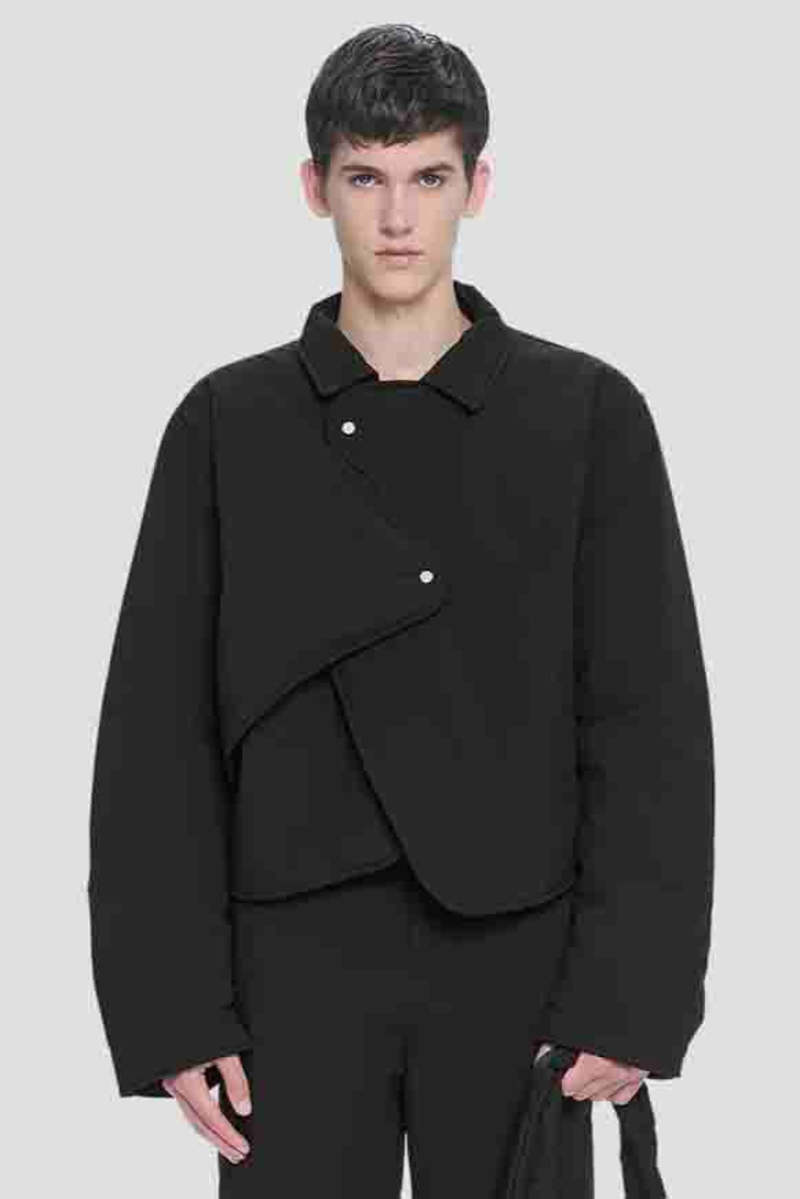 Heliot Emil Concordance Puffed Shirt - Black | Garmentory