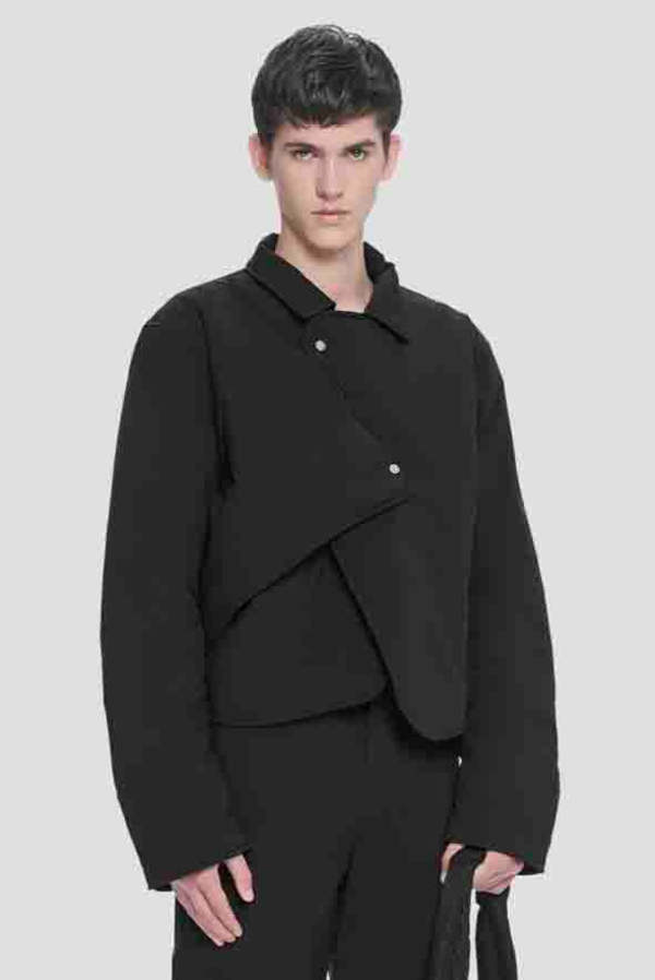 Heliot Emil Concordance Puffed Shirt - Black | Garmentory