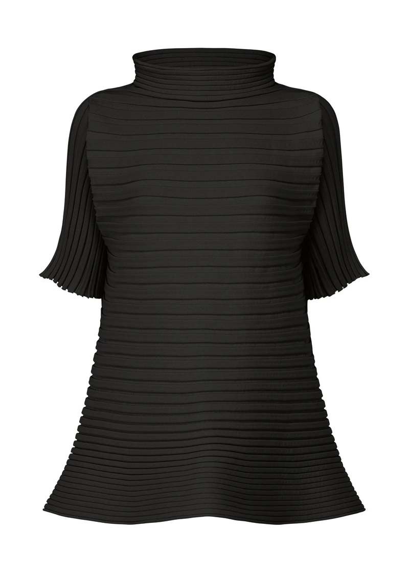 Pleats Please by Issey Miyake Bounce Knit Shirt - Black | Garmentory 