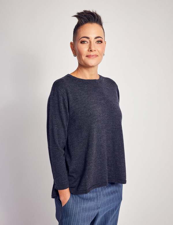 Lindsay Nicholas New York Wellesley Sweater - Charcoal