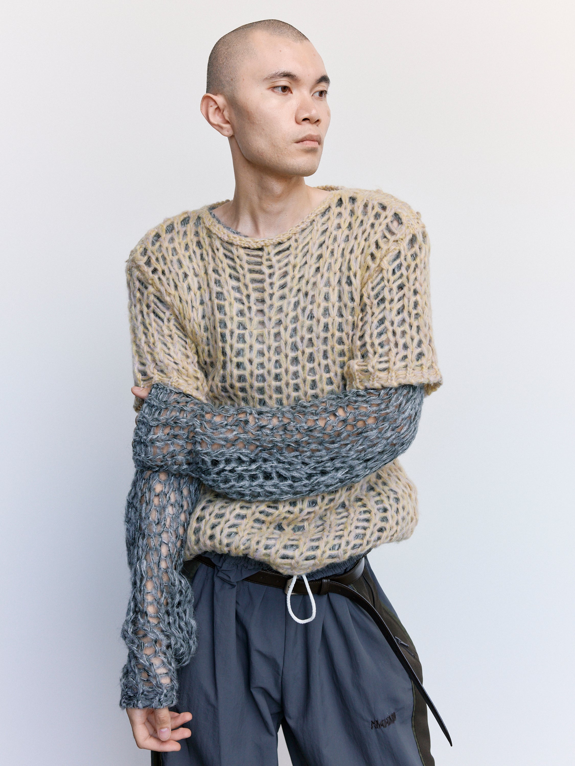 MAGLIANO デザインニット Magliano Acid Mouline Rave Double Net Mohair Knit | Garmentory