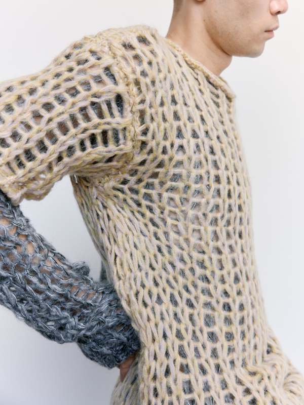 Magliano Acid Mouline Rave Double Net Mohair Knit | Garmentory