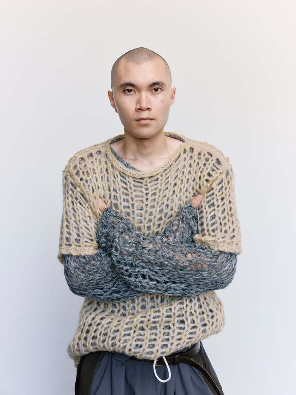 Magliano Acid Mouline Rave Double Net Mohair Knit | Garmentory