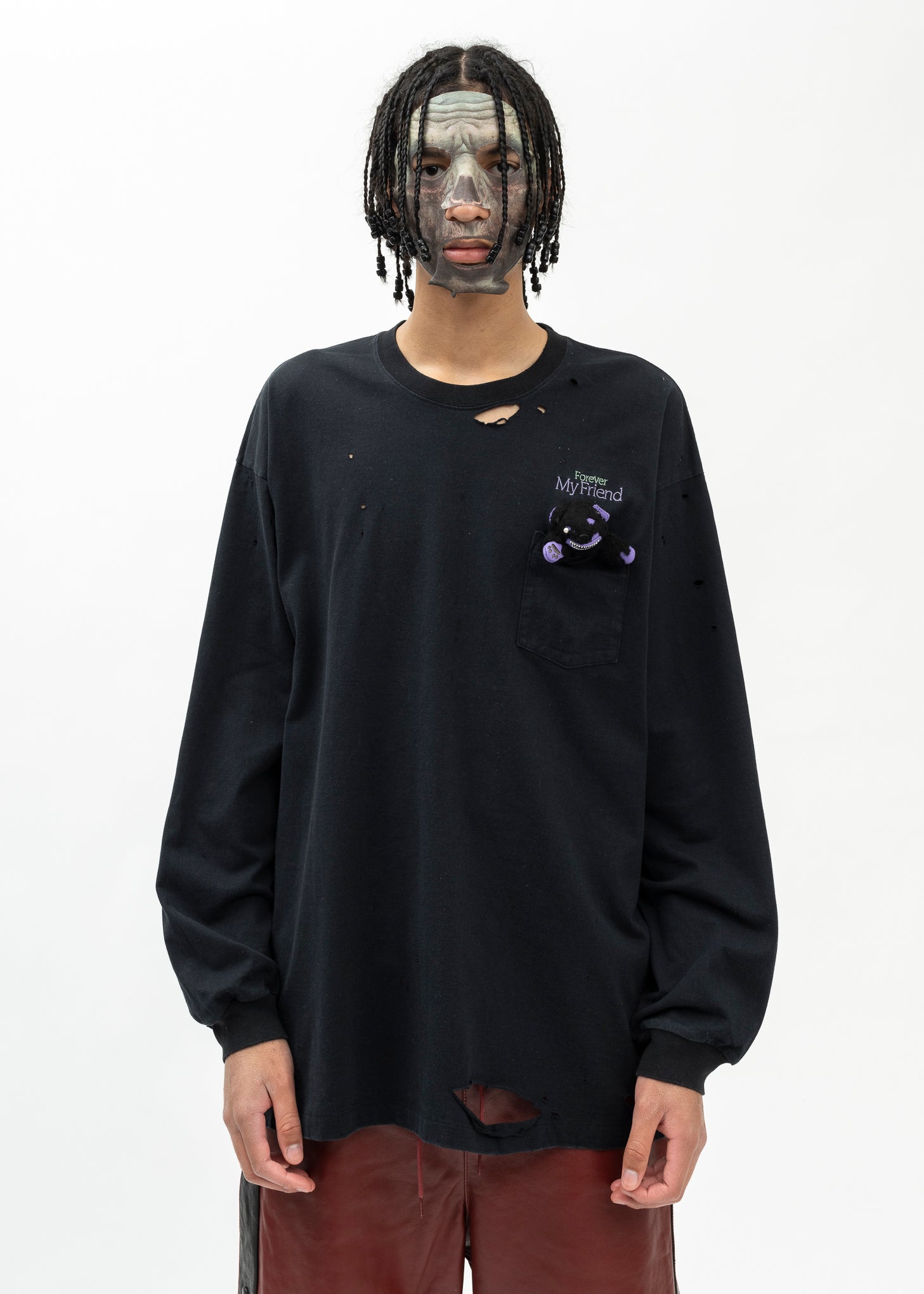 Doublet WITH MY FRIEND T-SHIRT - BLACK | Garmentory