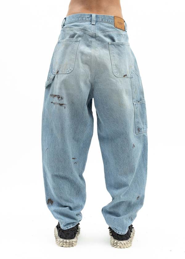 Doublet DENIM PAINTER PANTS - blue | Garmentory