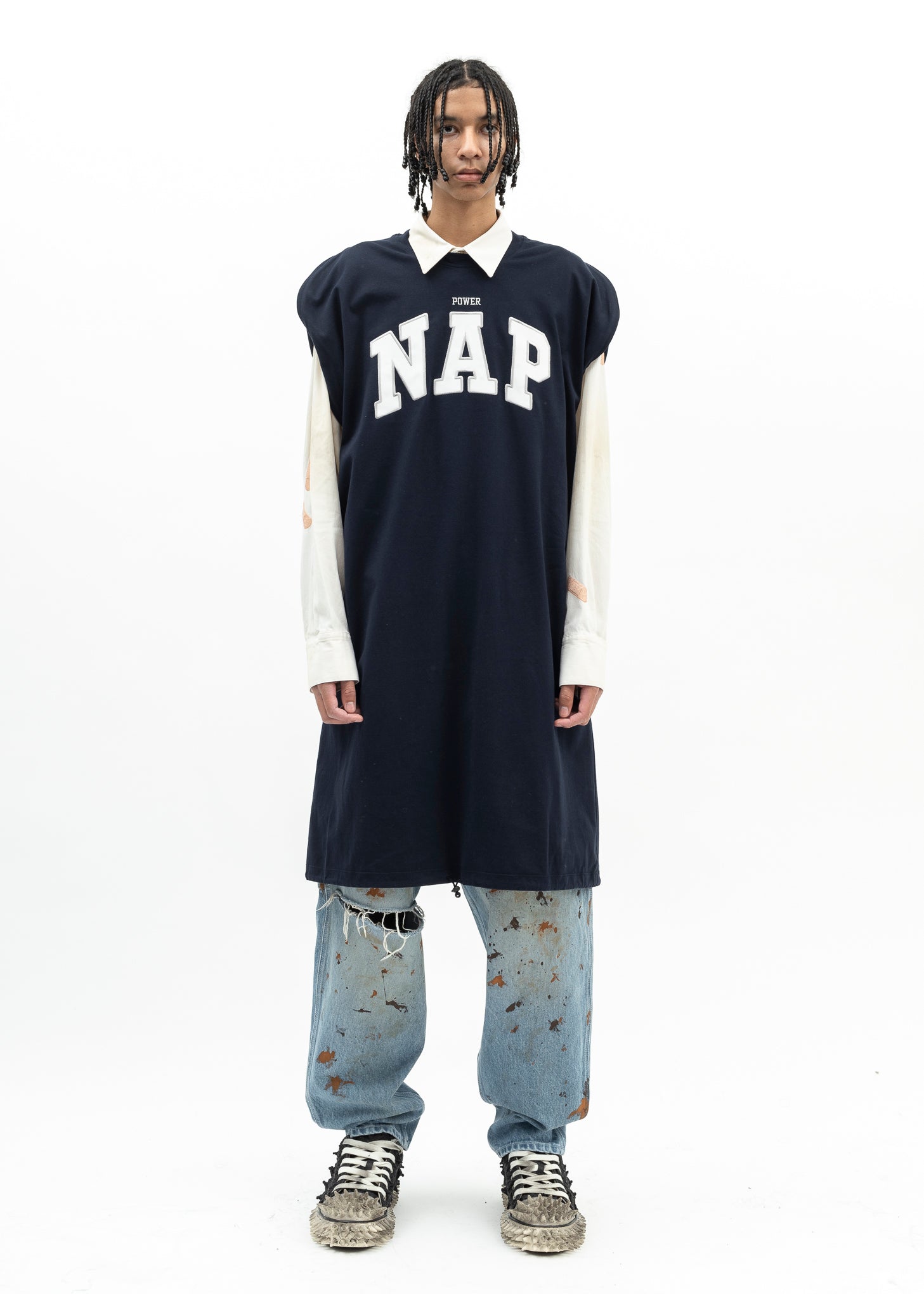 【関税込み】doublet ネイビー Power Nap Tシャツ NAVY-POWER-NAP-T-SHIRT-