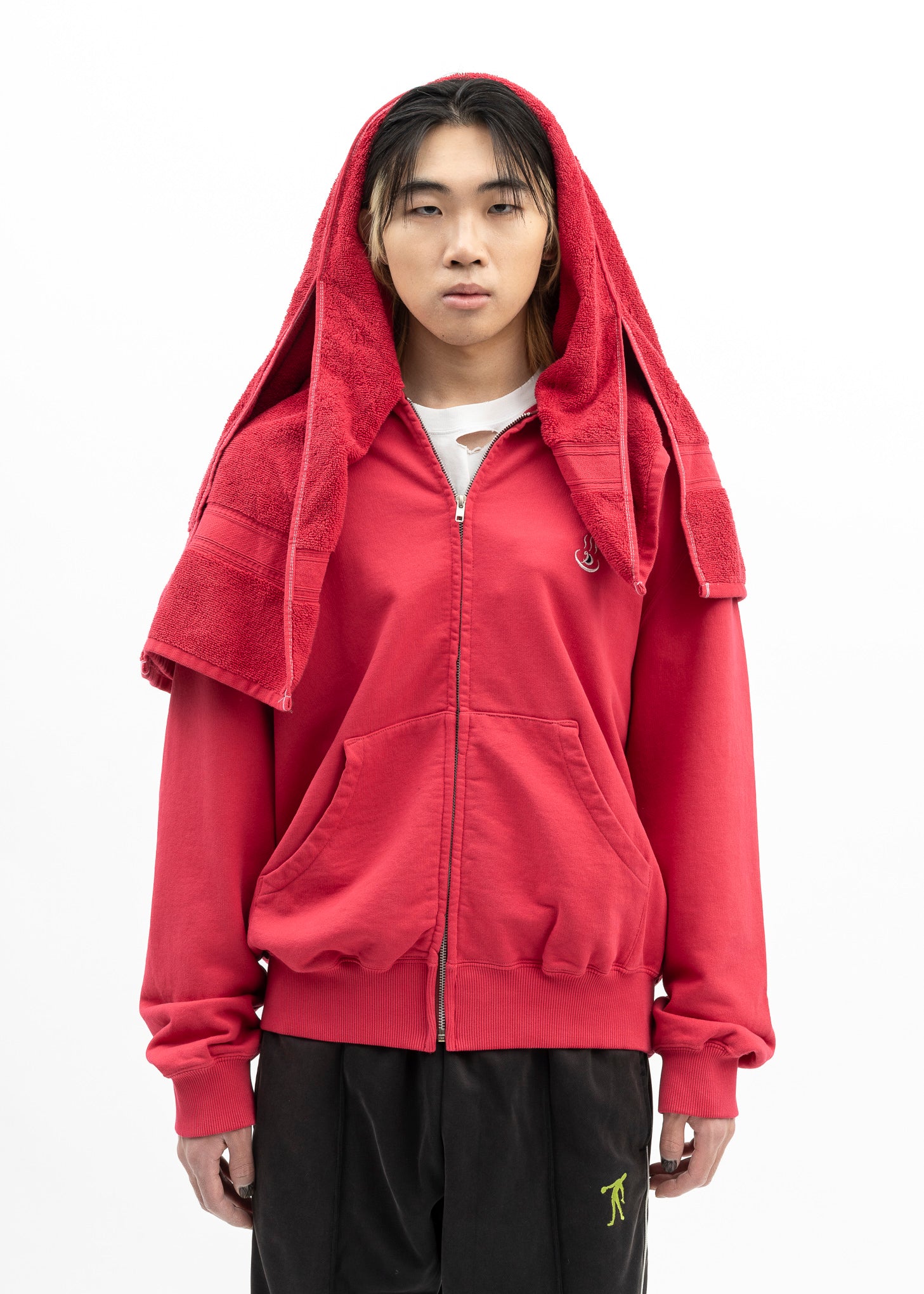 Doublet Onsen Towel Hoodie - Red | Garmentory