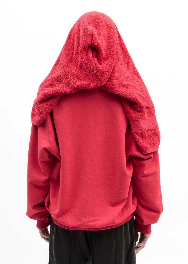 Doublet Onsen Towel Hoodie - Red | Garmentory