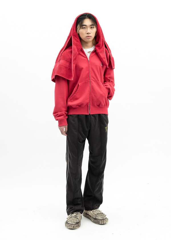 Doublet Onsen Towel Hoodie - Red | Garmentory