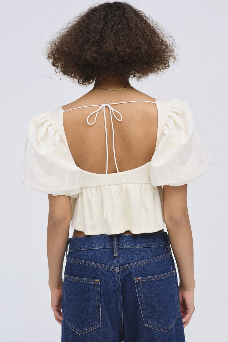 For Love & Lemons Valencia Top - Cream