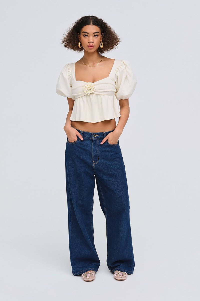 For Love & Lemons Valencia Top - Cream