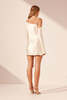 Shona Joy La Lune Asymmetrical Long Sleeve Mini Dress - Cream - Thumbnail 5