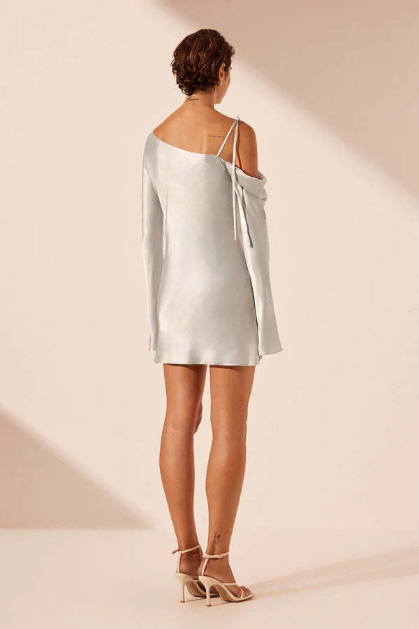 ankle length graduation dress High-Low White Graduation Dress with Lace Ruffle White / 4
