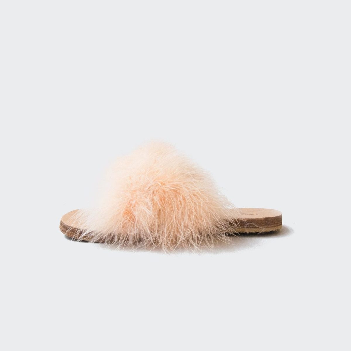 Brother Vellies Marabou Lamu Sandal - Melon - Image 2 of 5