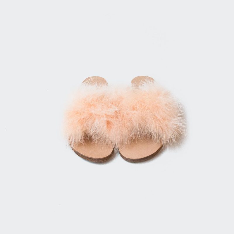 Brother Vellies Marabou Lamu Sandal - Melon