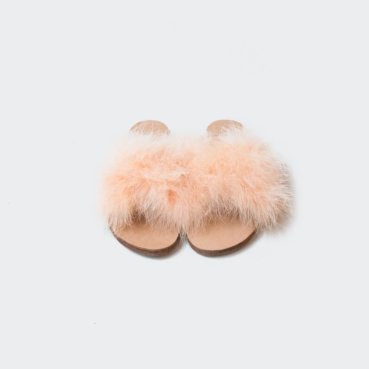 Brother Vellies Marabou Lamu Sandal - Melon - Image 3 of 5
