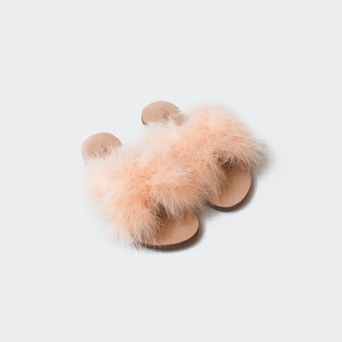 Brother Vellies Marabou Lamu Sandal - Melon - Image 4 of 5