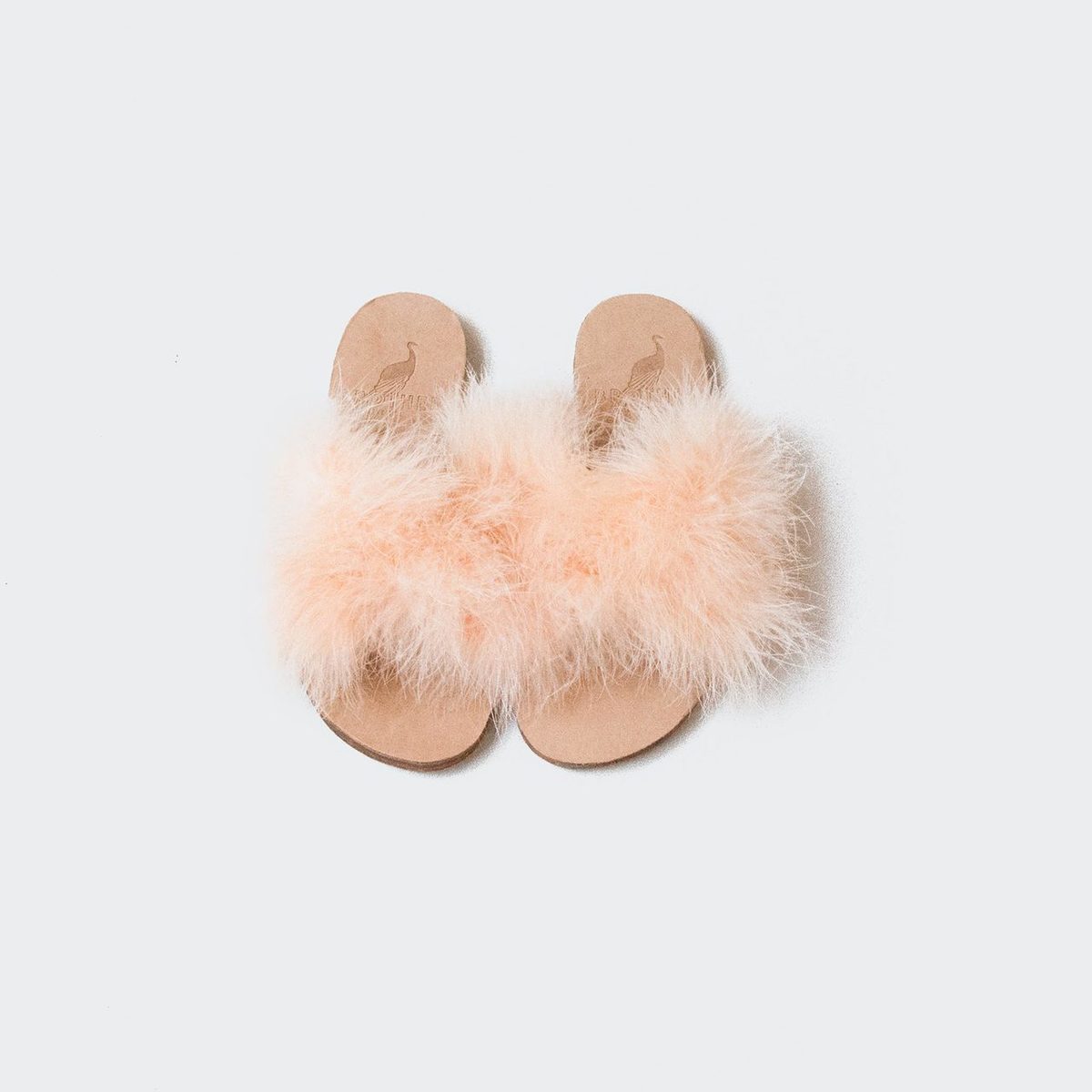 Brother Vellies Marabou Lamu Sandal - Melon - Image 5 of 5