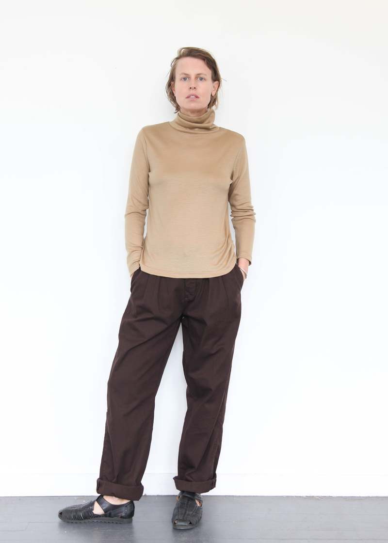 Black Crane Wool Turtleneck - Camel Black Crane Wool Turtleneck - Camel