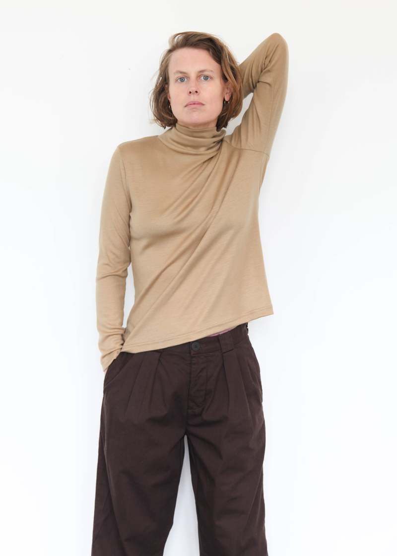 Black Crane Wool Turtleneck - Camel Black Crane Wool Turtleneck - Camel
