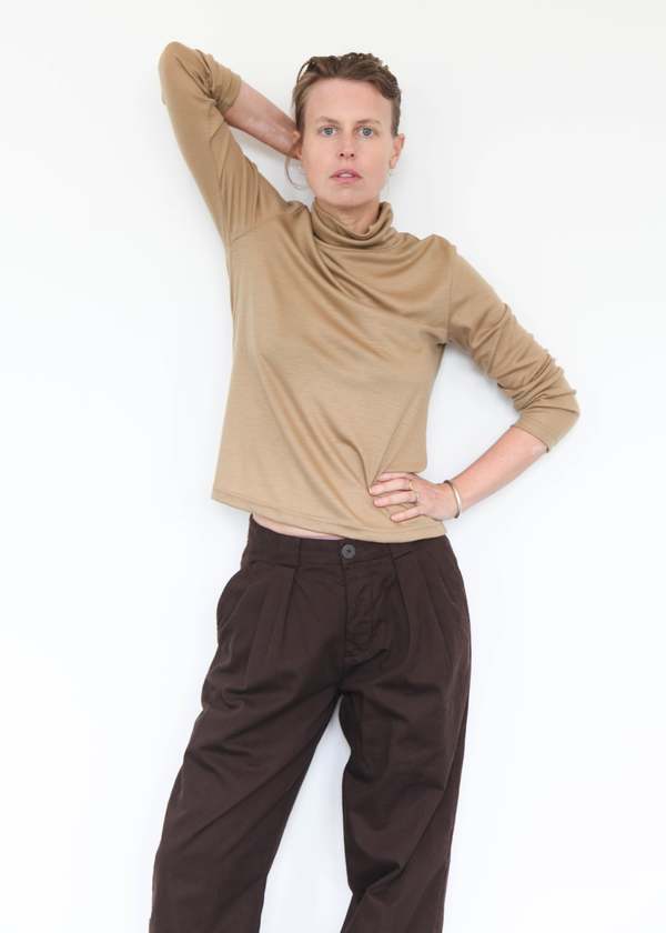 Black Crane Wool Turtleneck - Camel Black Crane Wool Turtleneck - Camel