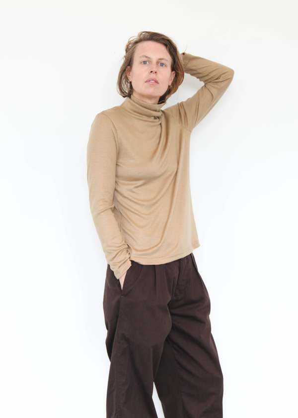 Black Crane Wool Turtleneck - Camel Black Crane Wool Turtleneck - Camel